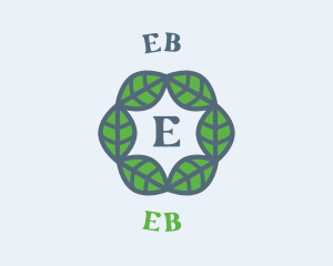 Organic - Eco Hexagon Leaves logo design