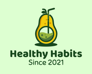 Healthy Avocado Drink logo design