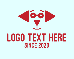 Youtuber - Media Red Dog logo design