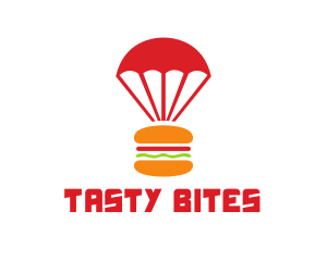Burger - Red Parachute Burger logo design