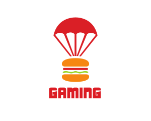 Hamburger - Red Parachute Burger logo design