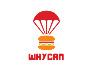 Burger - Red Parachute Burger logo design