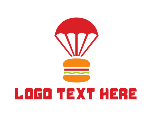 Red Burger - Red Parachute Burger logo design