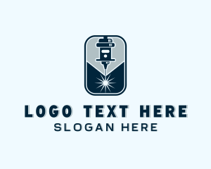 Laser - Laser Cutting Machine logo design