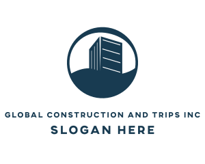Construction Building Circle logo design