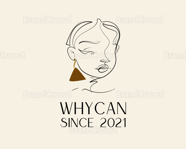 Fashion Woman Earring Logo