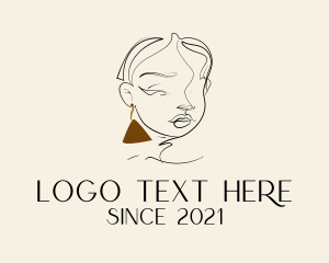Glam - Fashion Woman Earring logo design