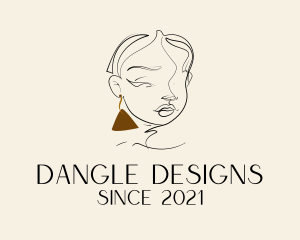 Dangle - Fashion Woman Earring logo design