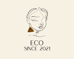Couture - Fashion Woman Earring logo design
