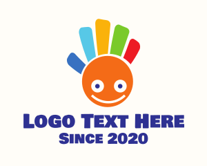 Preschooler - Colorful Happy Hand logo design