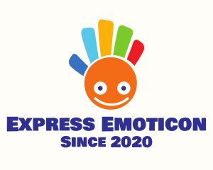 Emoticon - Colorful Happy Hand logo design