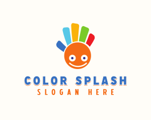 Colorful Happy Hand logo design