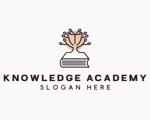Teaching - Academic Book Tree logo design