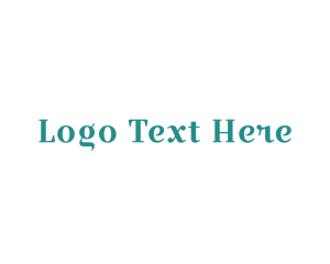 Fashion Store - Teal Elegant Wordmark logo design