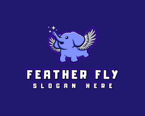 Elephant Fly Wings logo design