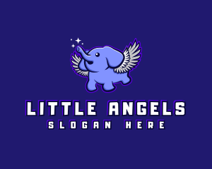 Elephant Fly Wings logo design