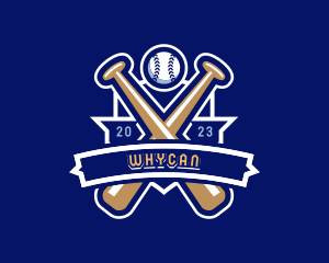 Baseball Bat - Baseball Varsity Sports logo design