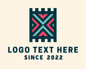 Textile Artist - Ethnic Carpet Pattern logo design