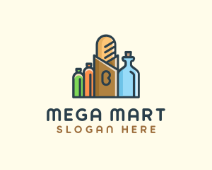 Hypermarket - Grocery Items Beverages logo design