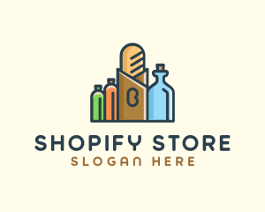 Grocery Items Beverages logo design