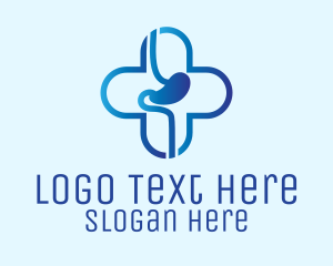 Blue - Gastroenterologist Clinic Cross logo design