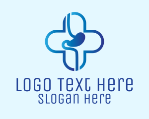 Hungry - Gastroenterologist Clinic Cross logo design