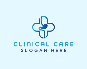 Gastroenterologist Clinic Cross logo design