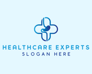 Gastroenterologist Clinic Cross logo design