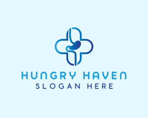 Hungry - Gastroenterologist Clinic Cross logo design