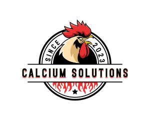 Chicken Rooster Flame logo design