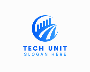 Unit - Infrastructure Construction Architect logo design