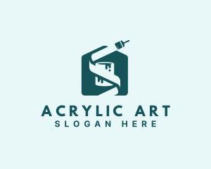 Acrylic - House Painting Brush Swirl logo design