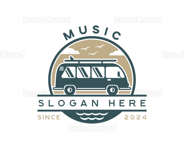 Surfer Van Vehicle Logo