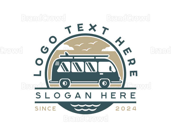 Surfer Van Vehicle Logo