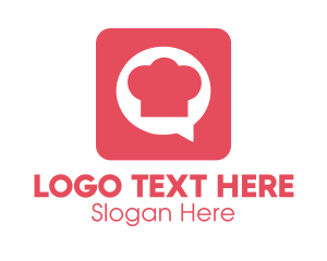 Speech Bubble - Chef Restaurant Chat logo design