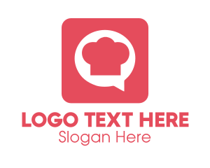Food App - Chef Restaurant Chat logo design