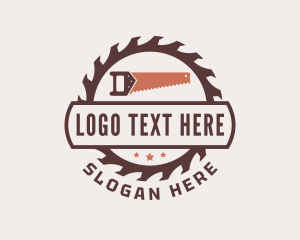 Logging - Saw Carpentry Tool logo design