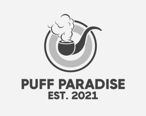 Puff - Hipster Smoke Pipe logo design