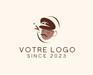 Latte - Coffee Cup Officer logo design