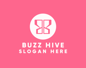 Pink Butterfly Wings logo design