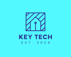 Blue Tech House  logo design