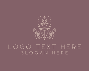 Decor - Spa Candle Wreath logo design
