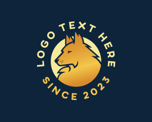Gold Lynx Animal logo design