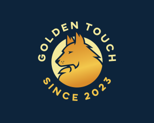 Gold Lynx Animal logo design