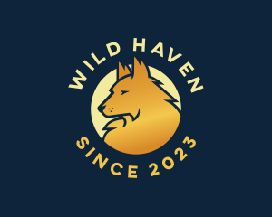 Gold Lynx Animal logo design