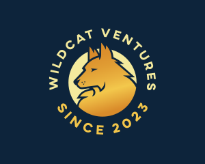 Wildcat - Gold Lynx Animal logo design