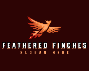 Mythical Phoenix Bird logo design