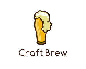 Ale - Beer Foam Head logo design