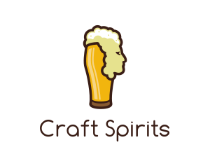 Alcohol - Beer Foam Head logo design