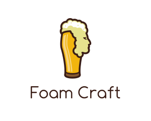 Beer Foam Head logo design